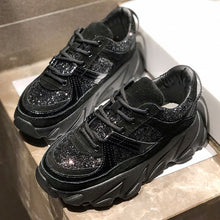 Load image into Gallery viewer, Womens Sneakers Trainers Platform Wedges Chunky Sneakers Black Sneakers Women Casual Shoes Woman Baskets chaussures femme