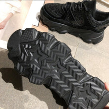 Load image into Gallery viewer, Womens Sneakers Trainers Platform Wedges Chunky Sneakers Black Sneakers Women Casual Shoes Woman Baskets chaussures femme
